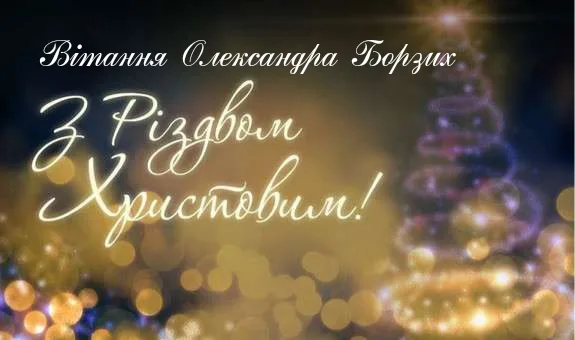 Директор ІЗР НААН Олександр Борзих щиро вітає з Різдвом!